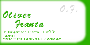 oliver franta business card